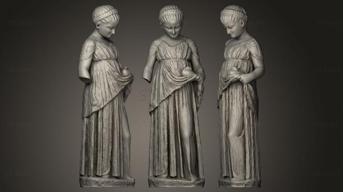 Статуи античные и исторические Девушка с голубем